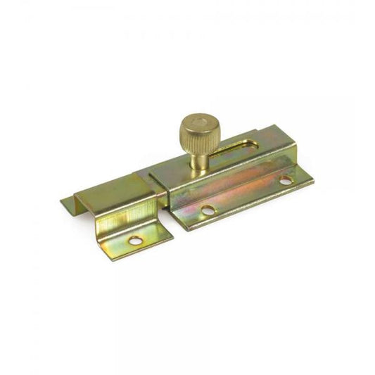 Catenaccio traverso 80 x 40 mm. - zincato giallo
