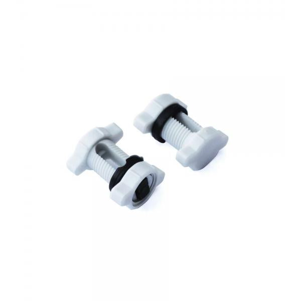 Morsetto per cavi "Block Fix" in nylon bianco 2 pz.
