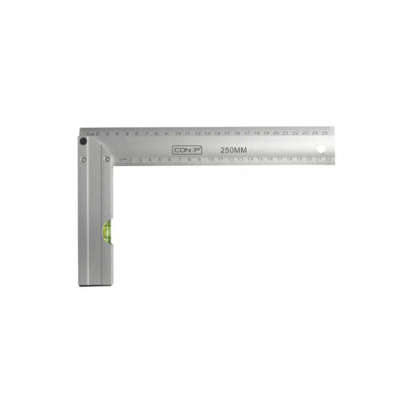Squadra per falegname 250 mm. con livella