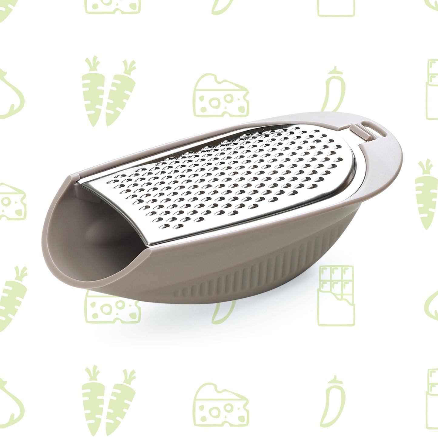 COSMOPLAST 8002953061048 Grattugia Formaggio Acciaio Inox, Inossidabile
