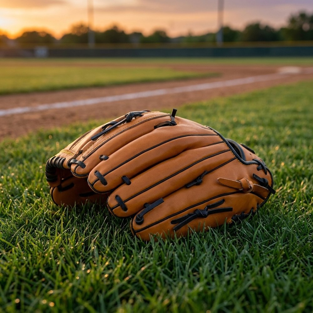 Guanto da Baseball in Pelle Sintetica con Imbottitura Protettiva
