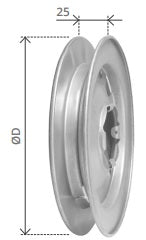 BOLIS PULEGGIA MM.220 ART.1200/A X RULLOLEGNO