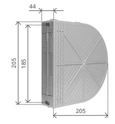 BOLIS CASSETTA PLAST.X AVVOLG.P.205-INT.185 MT.6-8 ART.1362/