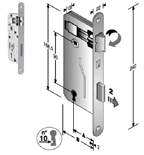 SERRATURA PATENT GRANDE B.T. F.NATUR. Q8MM.50