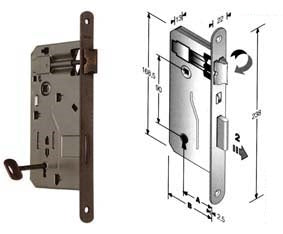 SERRATURA PATENT GRANDE B.T. F.BRONZ. Q8MM.40