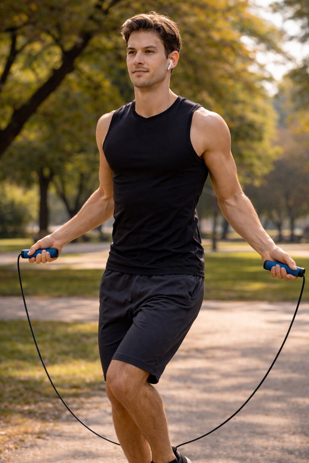 BODYLINE Corda Salto Fitness con Impugnatura in Neoprene ? Presa Antiscivolo