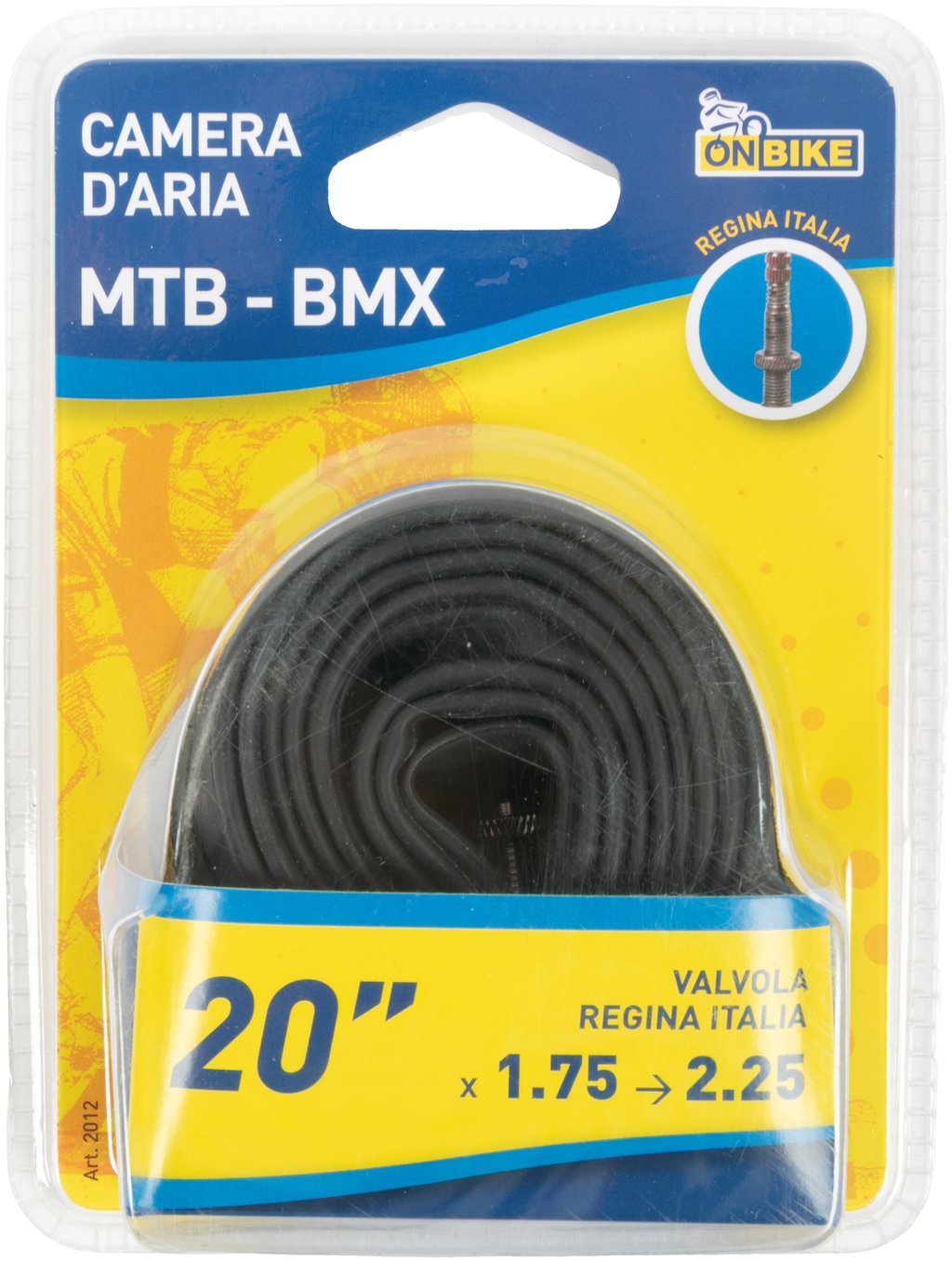 ON BIKE Camera d'Aria Bici 20 x 1.75 2.10 E T R O 47-406 Alta Bambini Regolabile