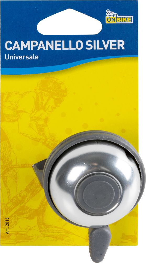New campanello bici universale in plastica silver