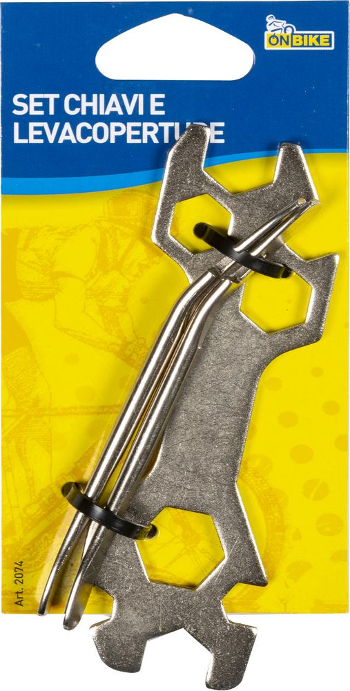 Set universale manutenzione bici con chiavi e levacoperture