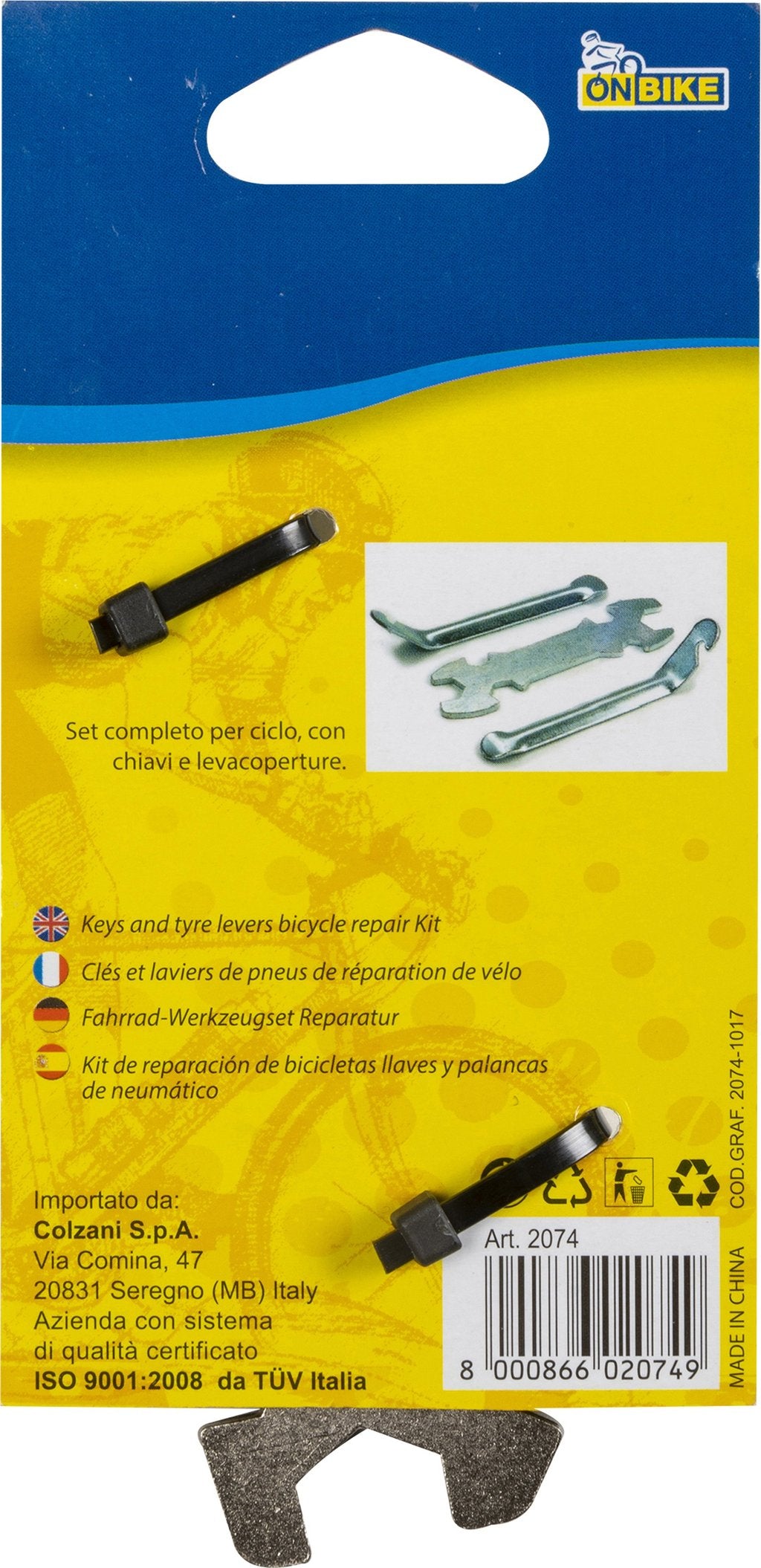 ON BIKE Set Manutenzione Bici con Levacopertoni e Chiave Multiuso