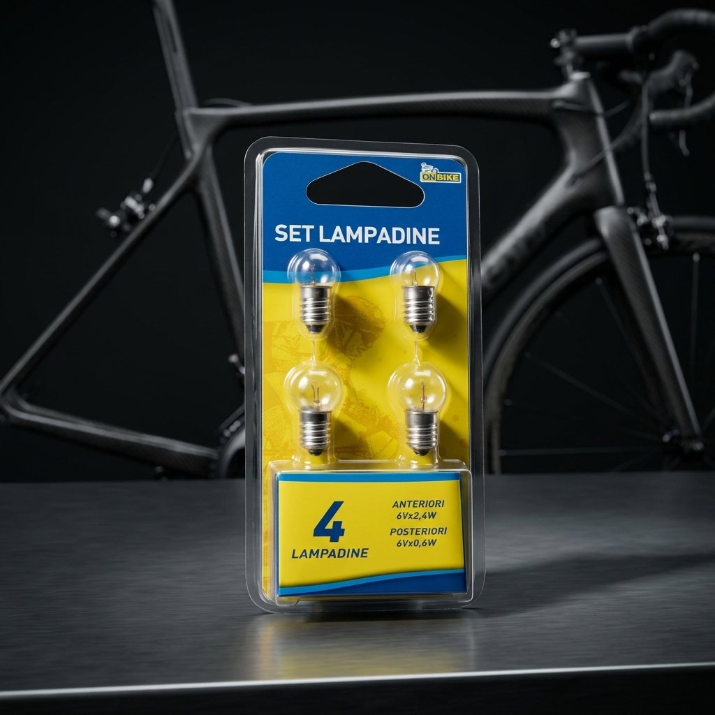 ON BIKE Set 4 Lampadine Ricambio Bici 6V
