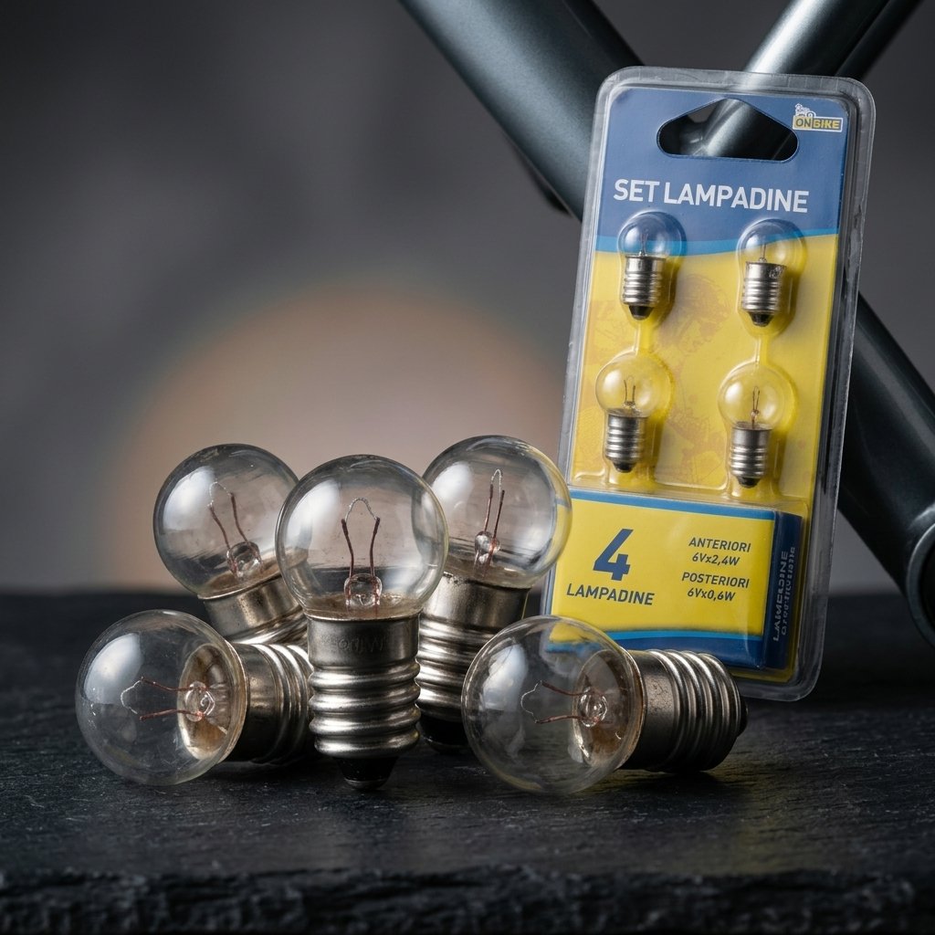ON BIKE Lampadine Per Ciclo Set 4 Pezzi  Lampadine Ricambio Bici Anteriori 6V