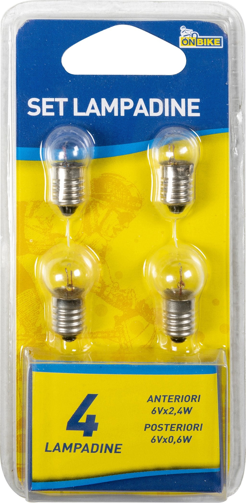ON BIKE Lampadine Per Ciclo Set 4 Pezzi  Lampadine Ricambio Bici Anteriori 6V