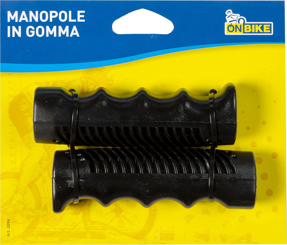 Coppia di manopole in gomma anatomica universali per bici