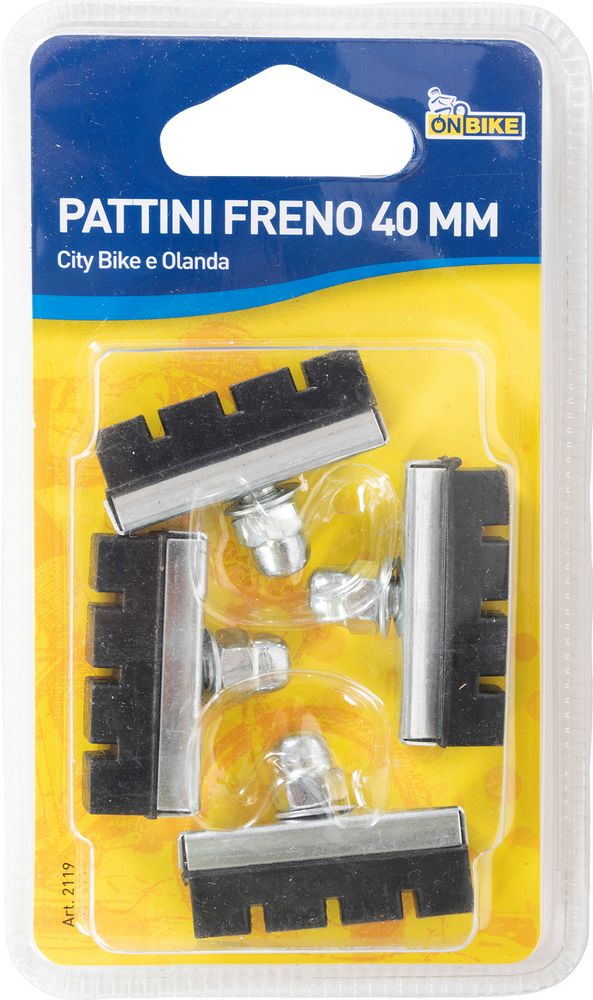 Pattini freni bici per city bike quattro pezzi 40mm