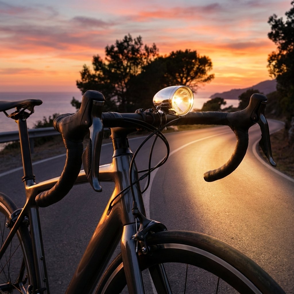 ON BIKE Fanale Anteriore Per Dinamo Con Filo E Lampadina  Luce Anteriore