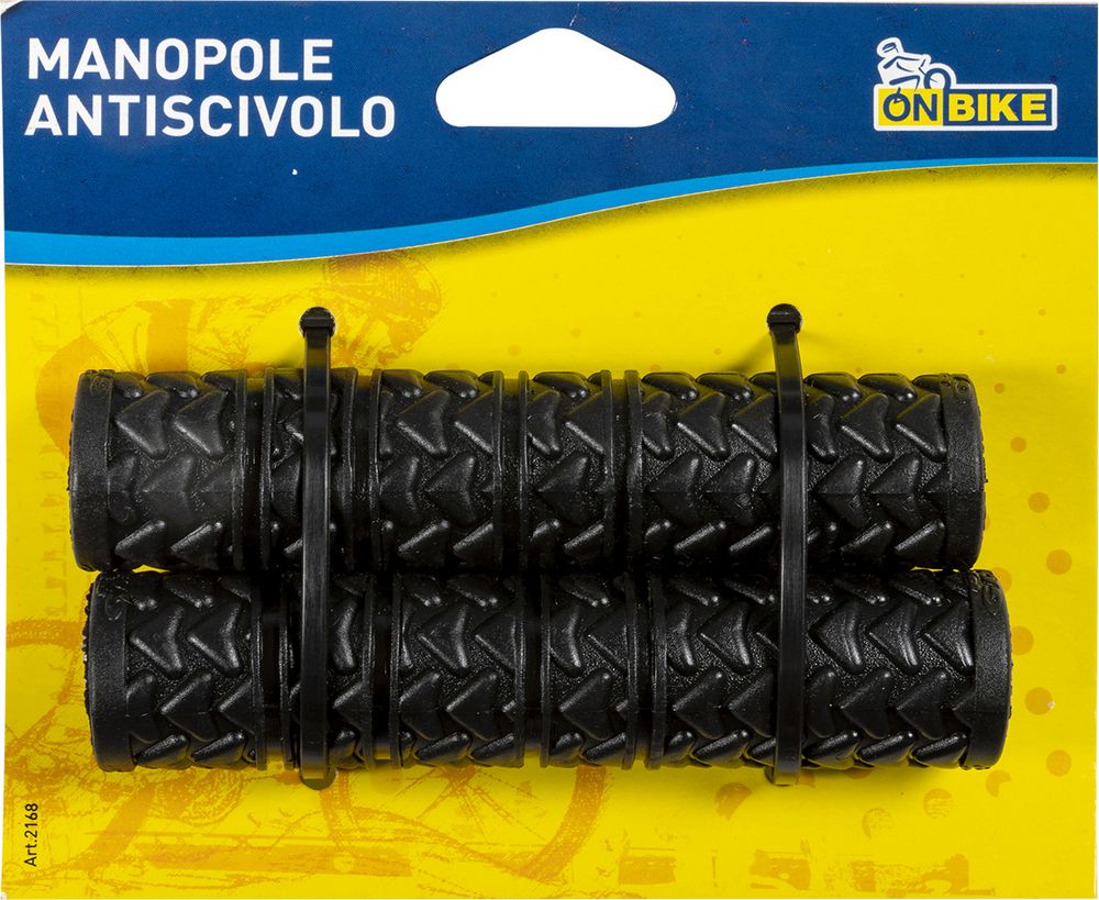 Coppia manopole in gomma antiscivolo universali per bici prestampate