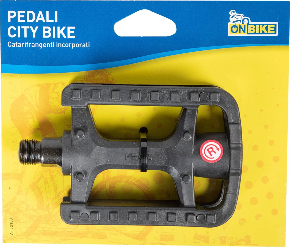 ON BIKE Pedali Bici City Bike In Nylon Con Catarifrangenti