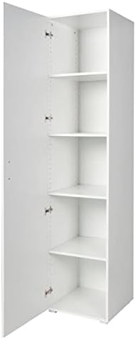 King Home ARMADIO 1 ANTA + 4 RIPIANI 45x45x195 cm bianca