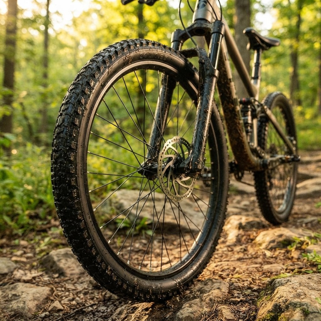 ON BIKE Copertura Nera 24 x 1,95 MTB Resistente per Strada e Sterrato