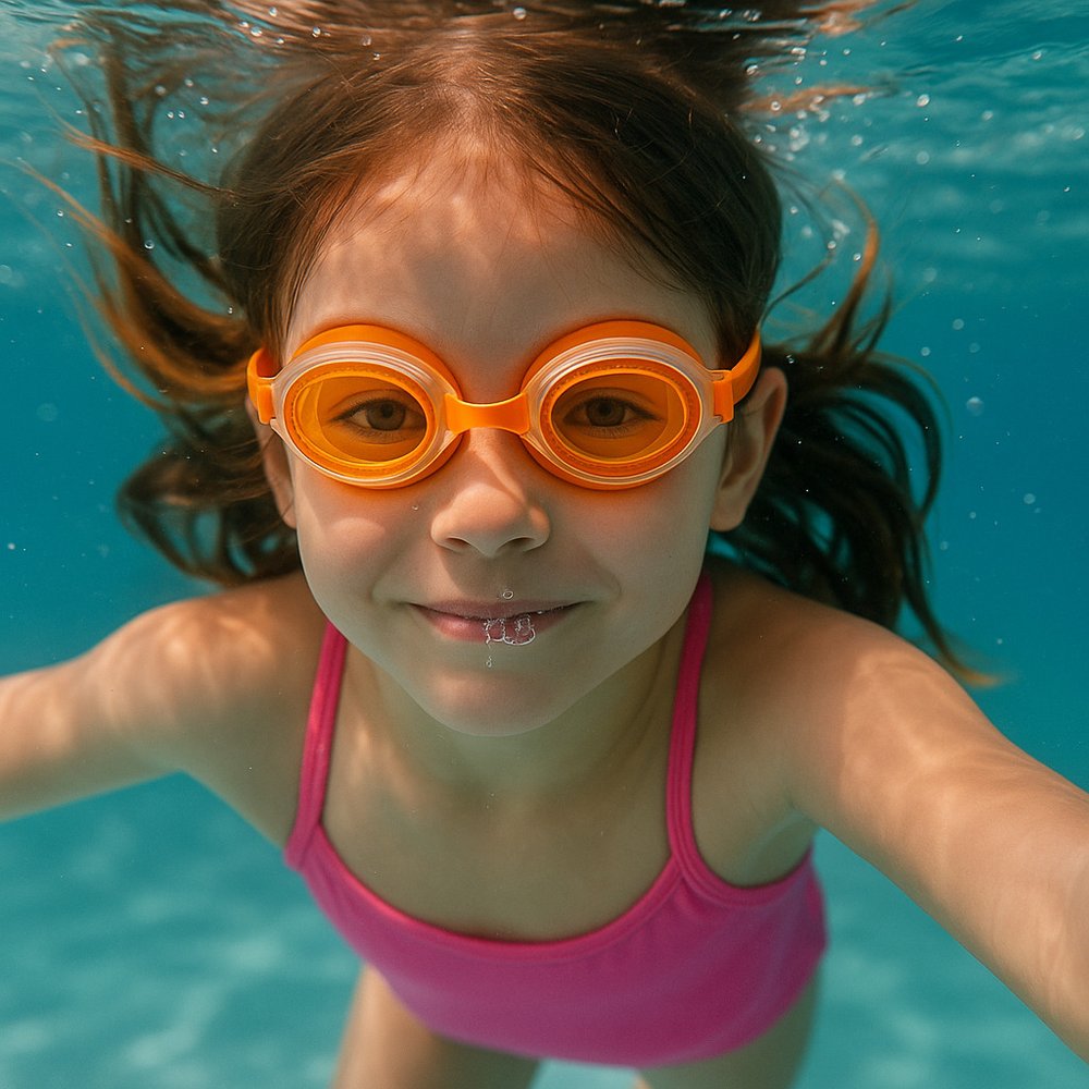 Occhialino Piscina per Bimbi  Maschera Nuoto Comfort e Antiappannamento