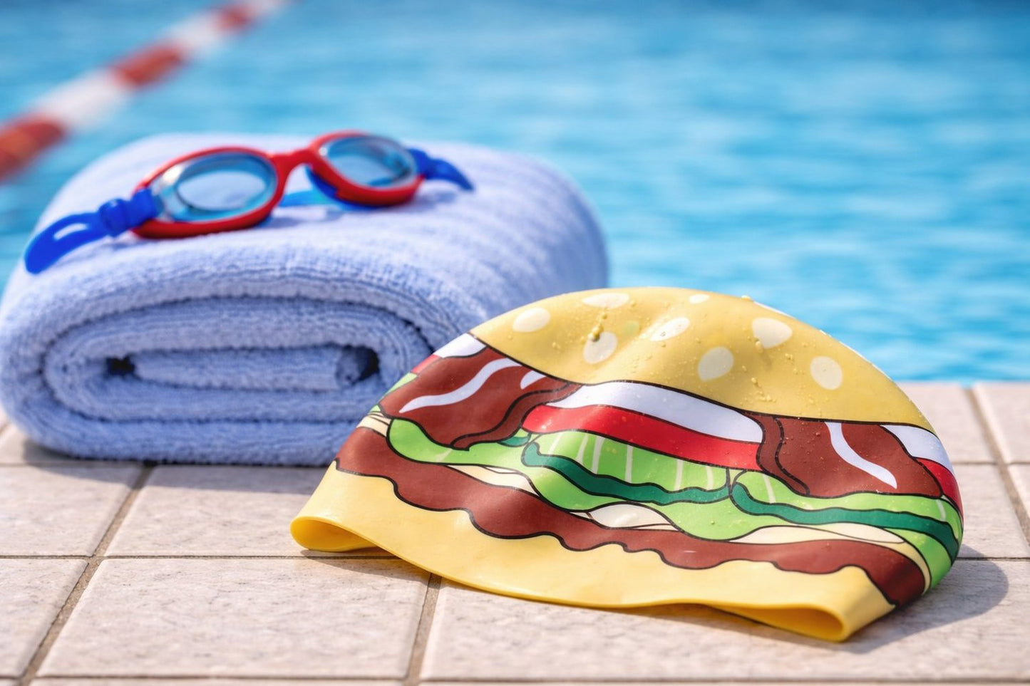 BODYLINE Cuffia Piscina in Silicone Resistente ed Elastico Design Auto
