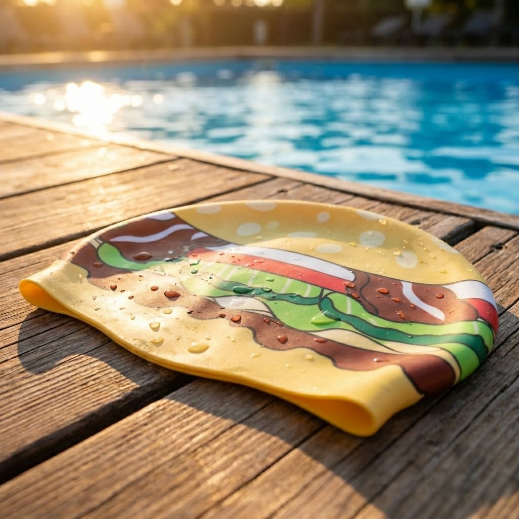 BODYLINE Cuffia Piscina in Silicone Resistente ed Elastico, Design