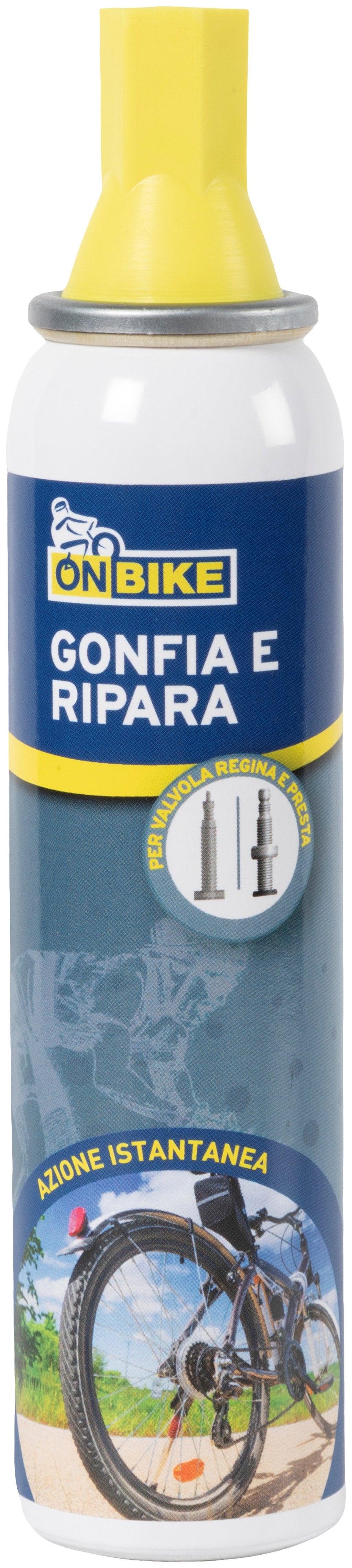 ON BIKE Spray Gonfia e Ripara Bici 100 ml Azione Istantanea