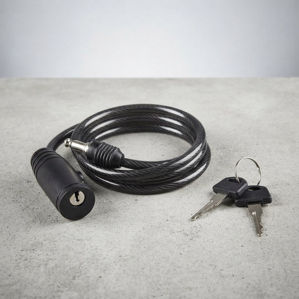ON BIKE Antifurto Bici a Cavo Spirale 6x1000 mm con Supporto Sottosella