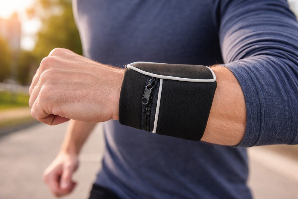 Portafoglio da Polso in Neoprene Leggero e Resistente per Sport e Tempo Libero