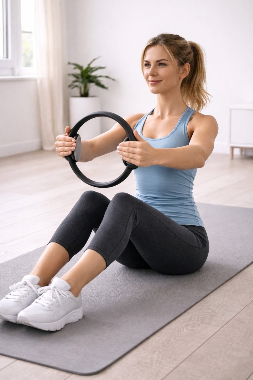 BODYLINE Anello Pilates Resistente e Antiscivolo, Ideale per Tonificazione