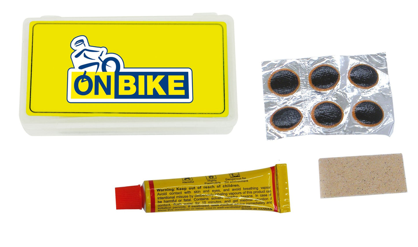 ON BIKE Kit riparazione rapida per ruote bici con scatola resistente e completa