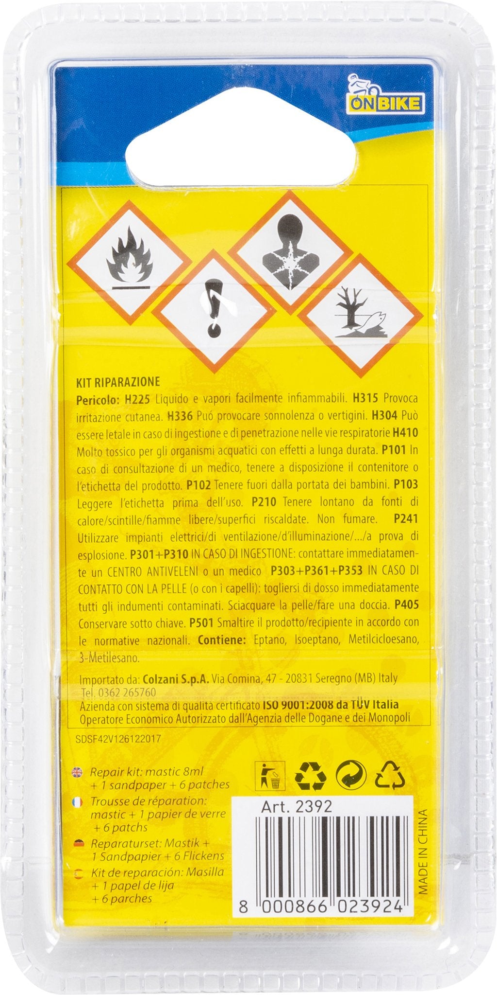 ON BIKE Kit riparazione rapida per ruote bici con scatola resistente e completa