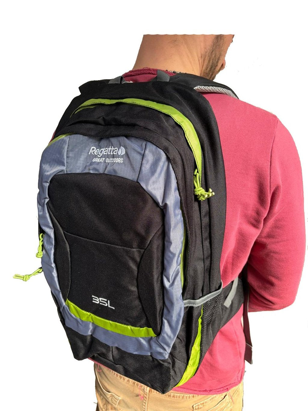 BODYLINE Zaino 35L Resistente e Capiente Unisex Ergonomico con Spallacci Auto