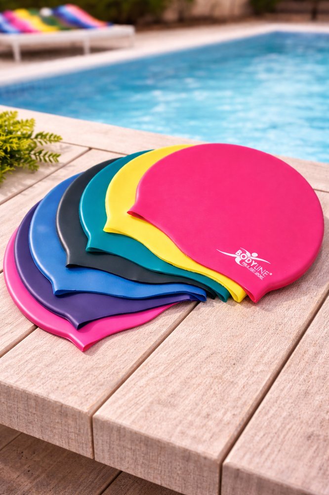 Cuffia Piscina in Silicone Elastico per Nuoto e Allenamento