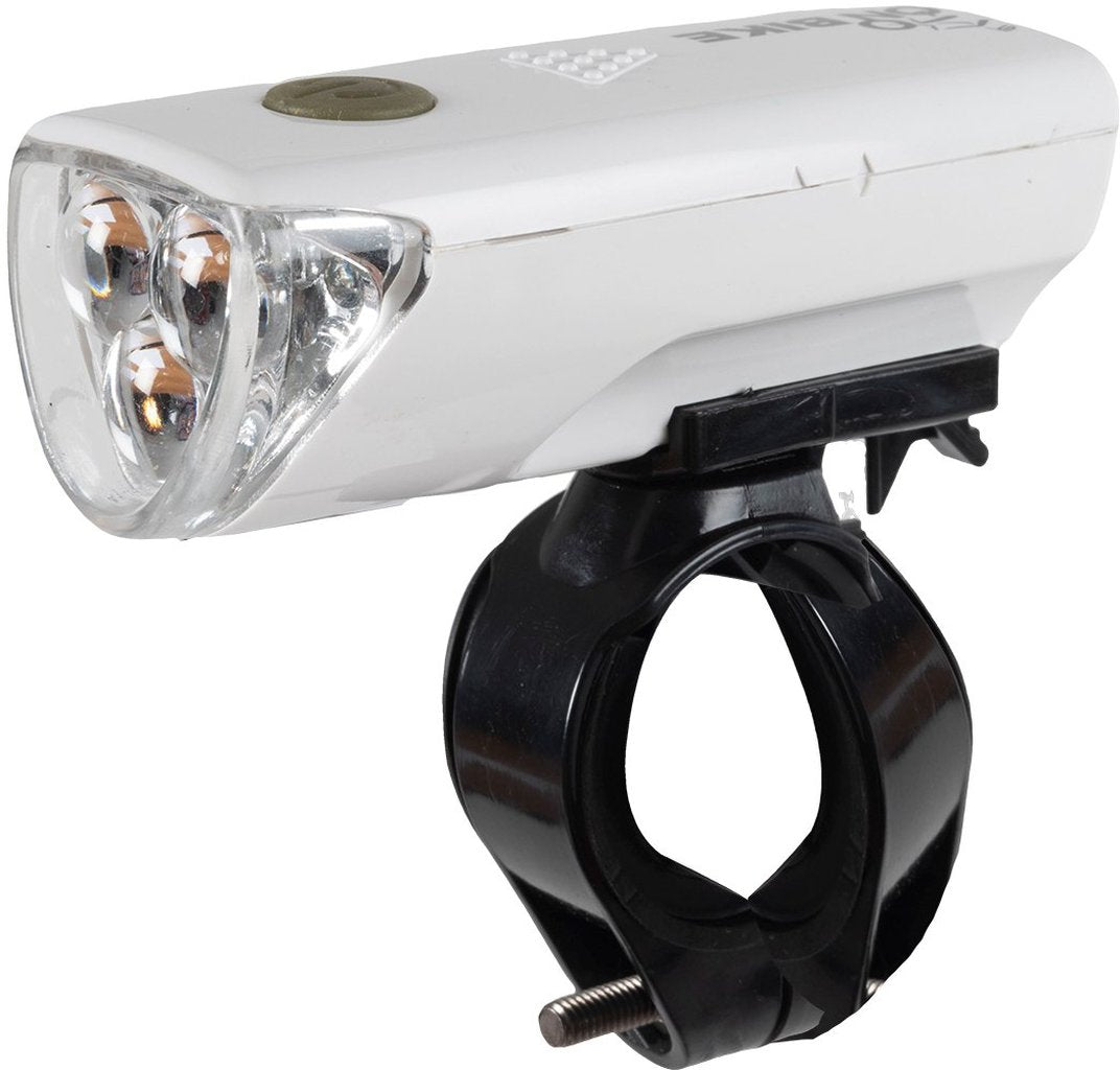 ON BIKE Fanale Per Ciclo E MTB Anteriore Bianco Al Manubrio Bici 3 LED Auto