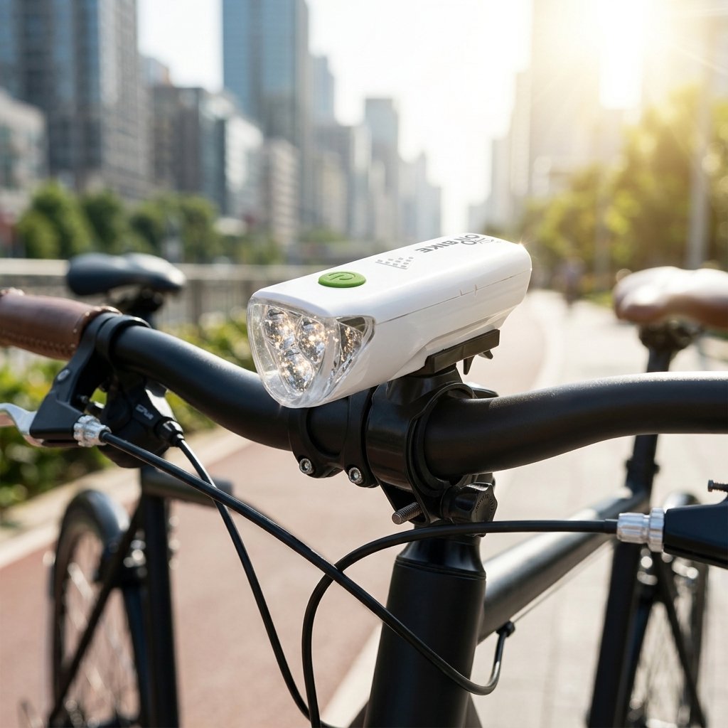 ON BIKE Fanale Per Ciclo E MTB Anteriore Bianco Al Manubrio  Fanale Bici 3 LED