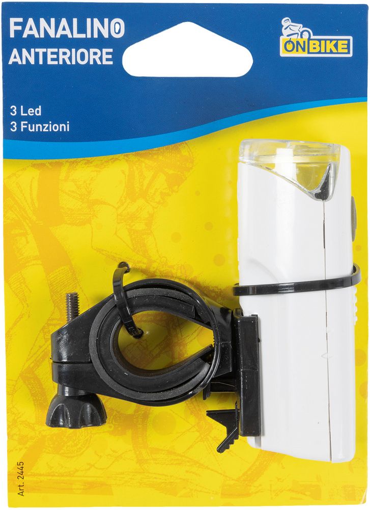ON BIKE Fanale Anteriore 3 LED Bici