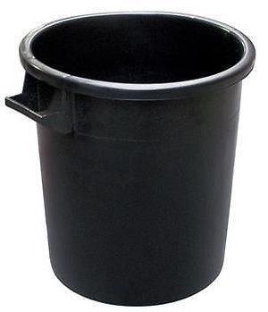 BIDONE INDUSTRIALE S/COPERCHIO LT.100 CM.52X40X66 NERO