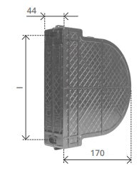 BOLIS CASSETTA UNI PLAST.X AVVOLG.P.170-INT.165 MT.5 ART.136