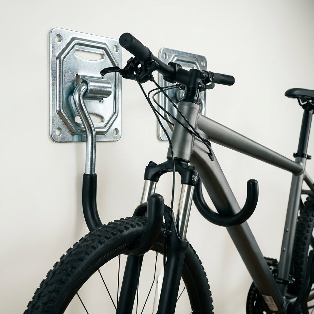 ON BIKE Reggiciclo A Soffitto O Parete In Acciaio Con 4 Fissaggi  Supporto