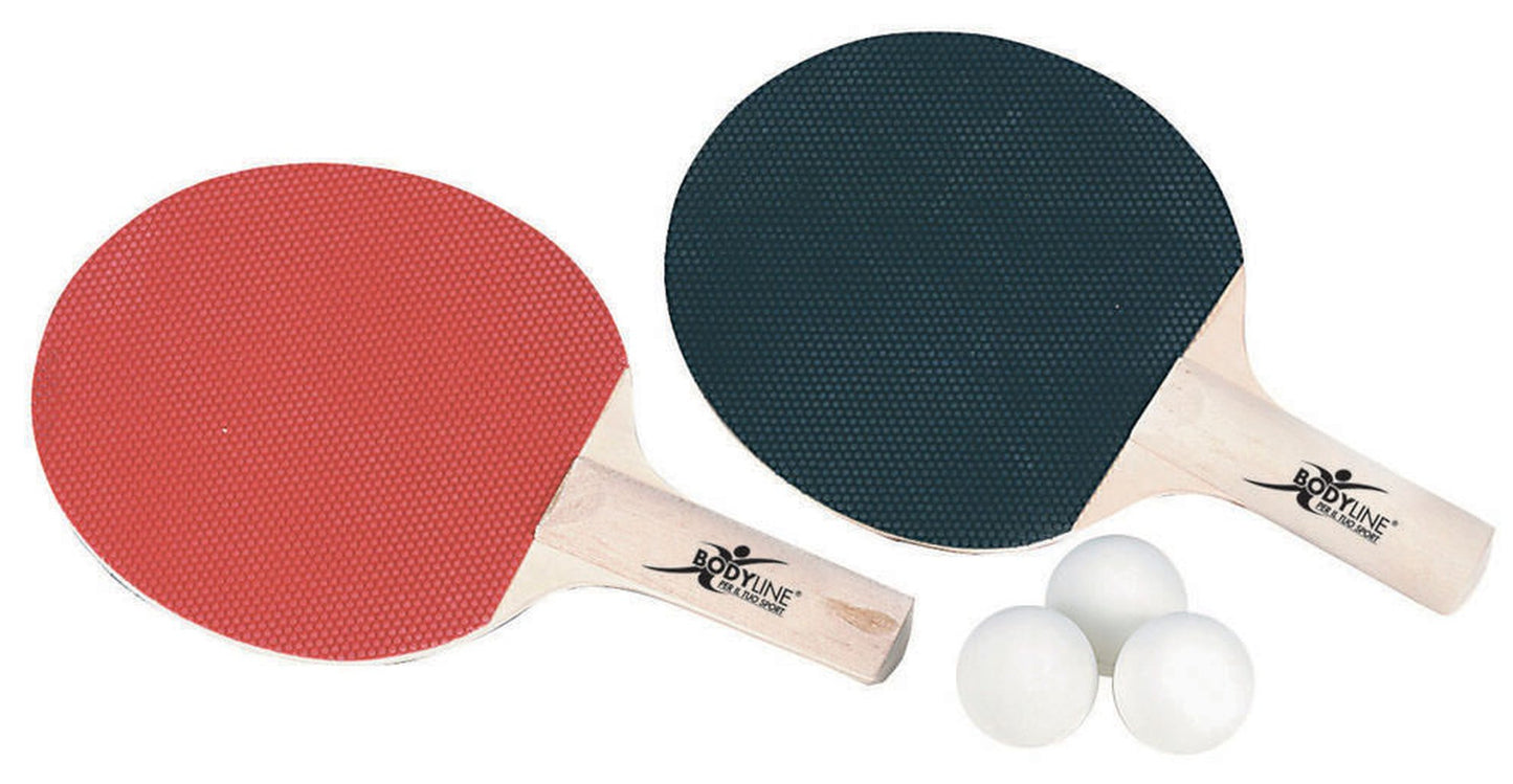 BODYLINE Set Ping-Pong Acquarius, Kit Completo con Racchette e Palline, Ideale