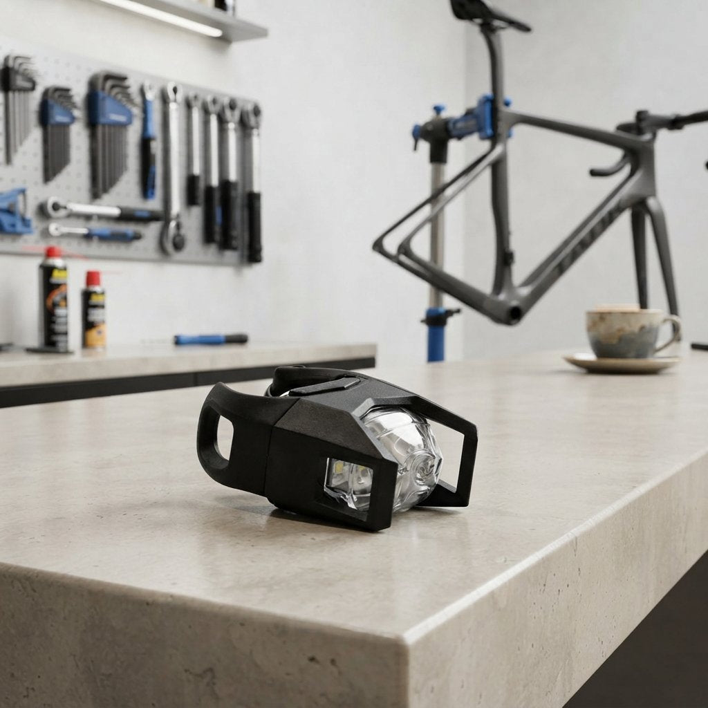 ON BIKE Fanalino Anteriore Bici 2 LED Bianchi con Batterie Incluse
