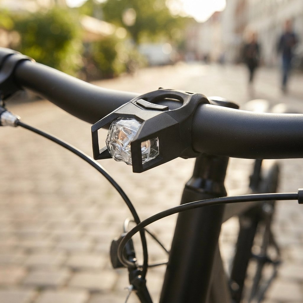 ON BIKE Fanalino Anteriore Bici 2 LED Bianchi con Batterie Incluse