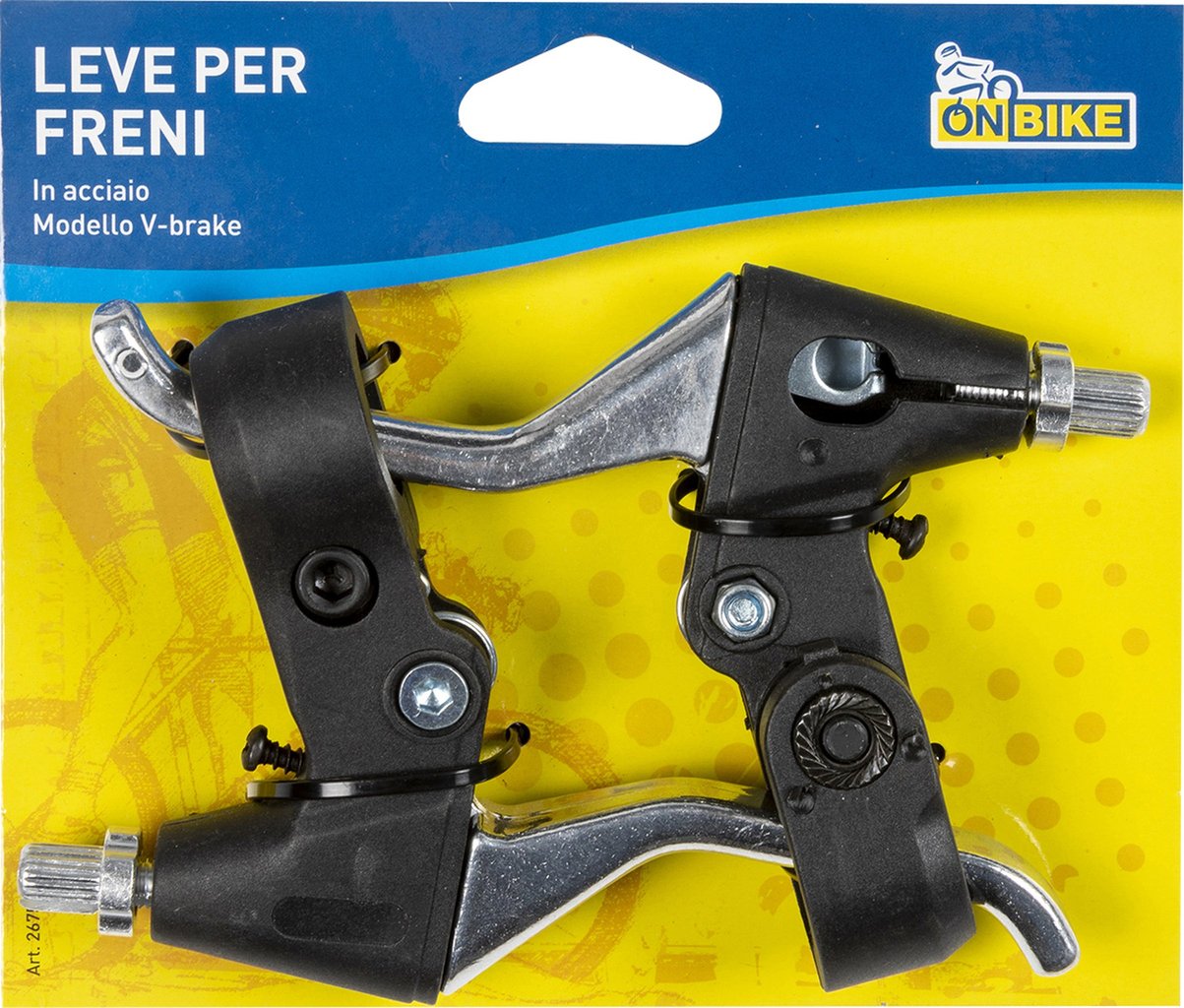 ON BIKE Leve Freni Per Freni Modello V-Brake Coppia  Leve Freno Bici