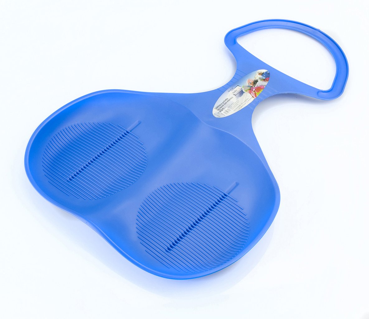 BODYLINE Slittino a Paletta da Neve con Manico Blu ? Slitta Leggera in Plastica
