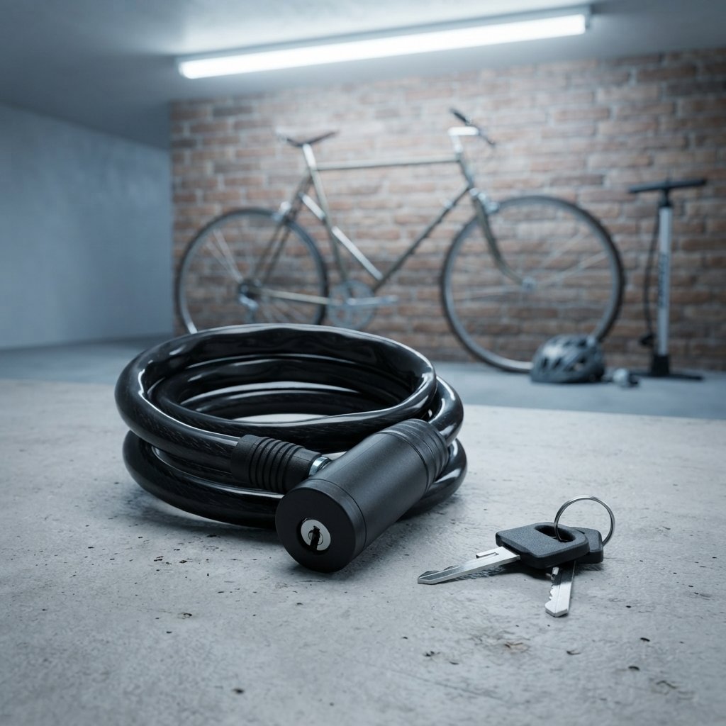 ON BIKE Antifurto a Cavo Acciaio Bici 6x600 mm con Chiave