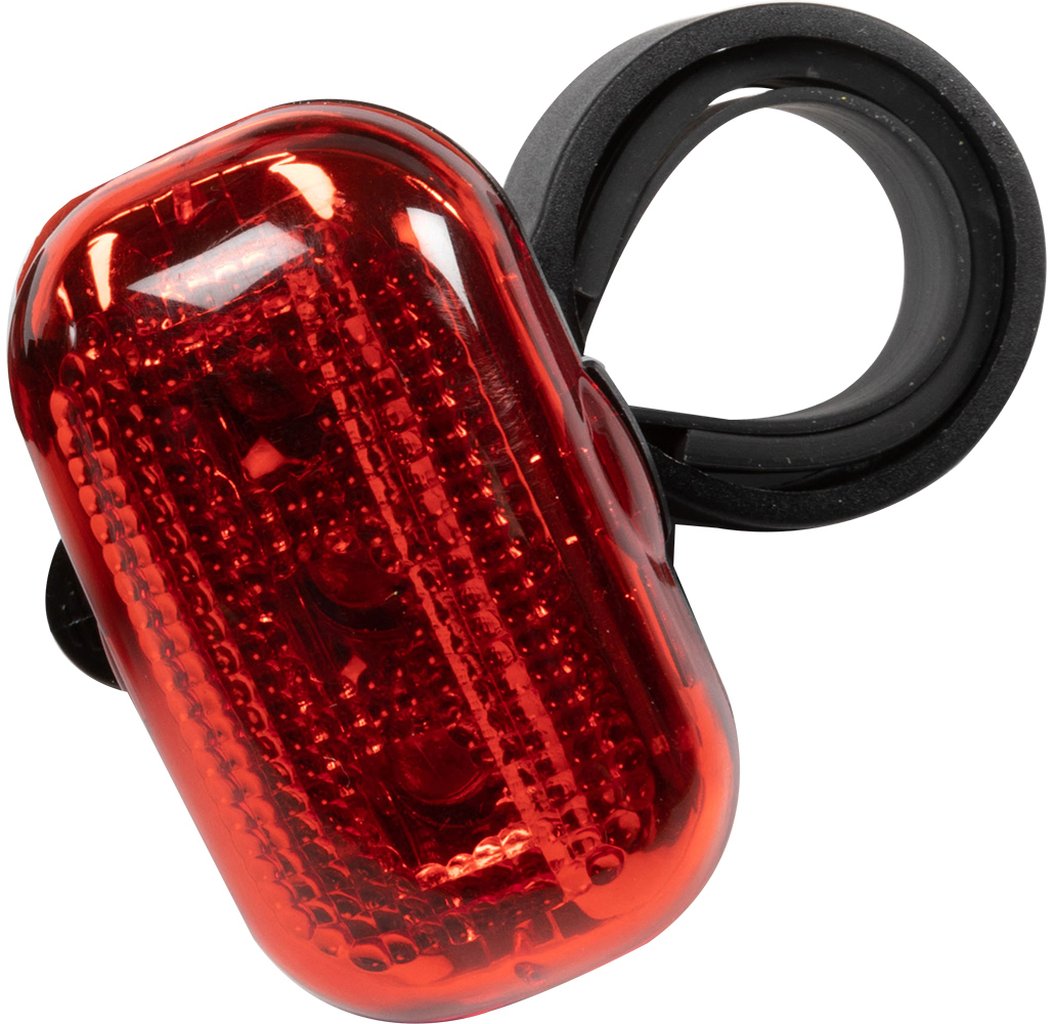 ON BIKE Fanale posteriore bici tre LED rossi aggancio al telaio