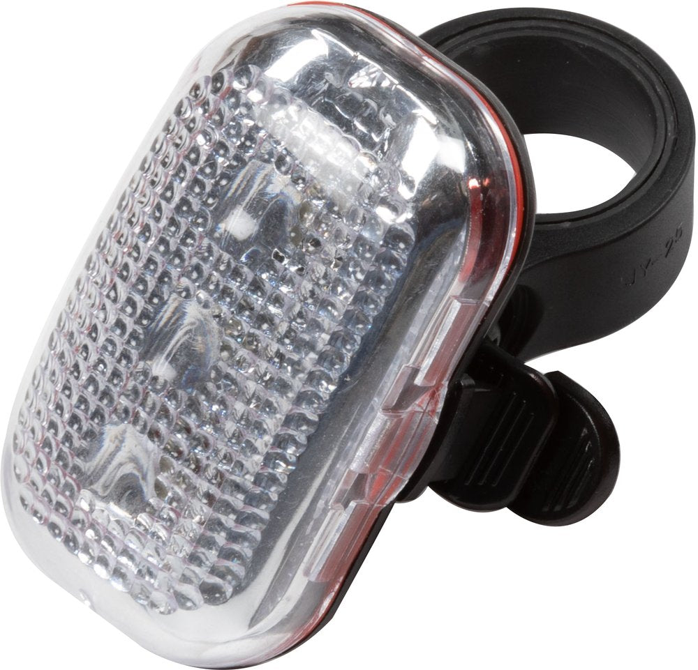 Fanale anteriore bici tre LED bianchi aggancio al telaio