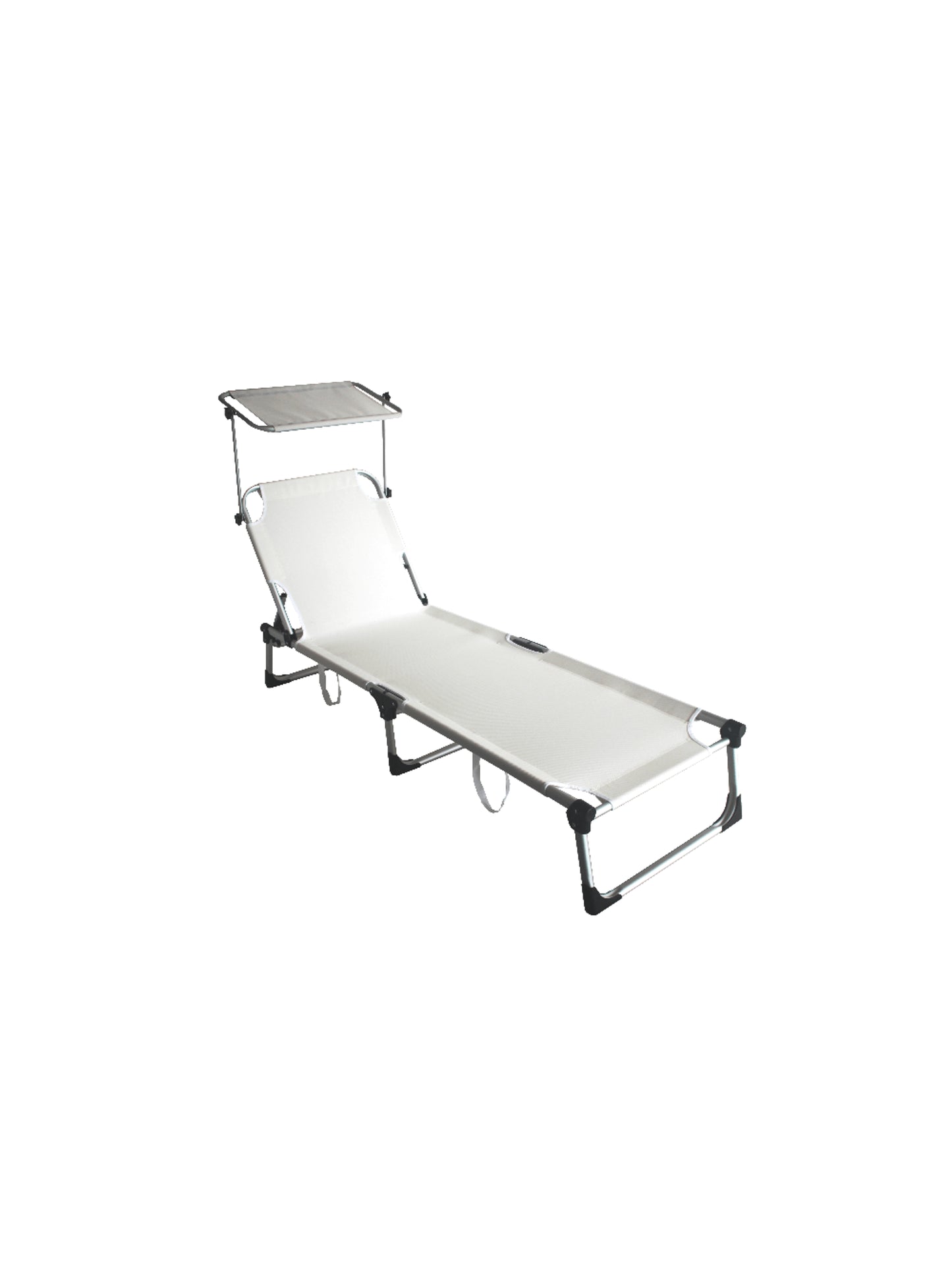 Garden Friend Lettino pieghevole Mykonos 57x187x30h cm Bianco